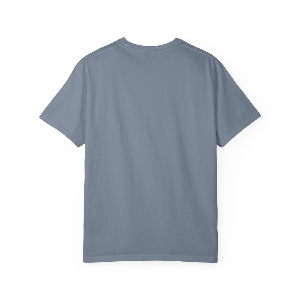 Blue Jean Course America tee, flat back view, plain